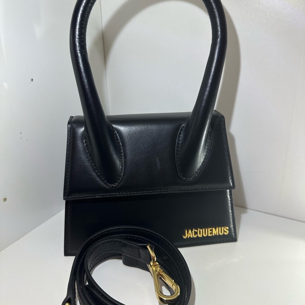 Jacquemus Black Mini Bag with Gold Accents